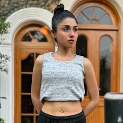 Mesh Waffle Knit Tank Top