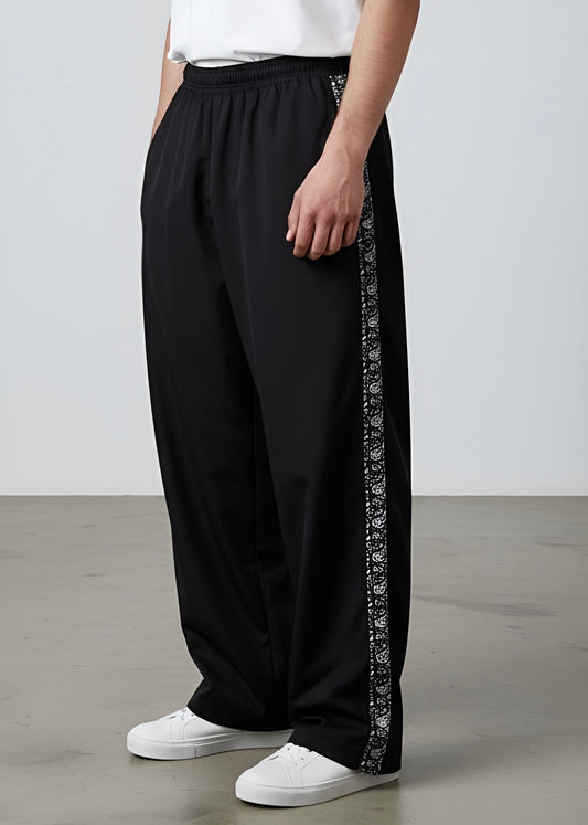 Black Verge Panel Trouser
