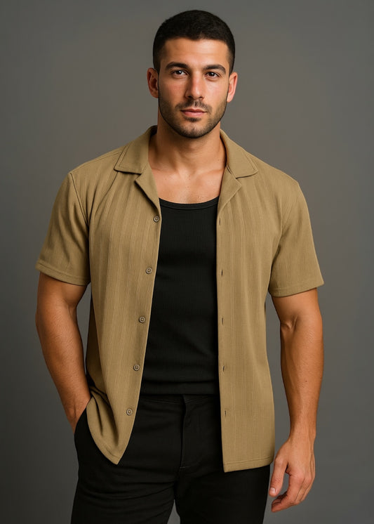 Sandline textured Cuban Shirt