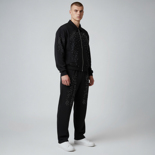 Black Stardust Varsity Tracksuit