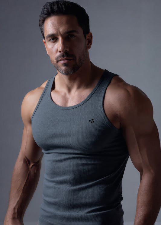 Deep Sage Cotton Rib Tank