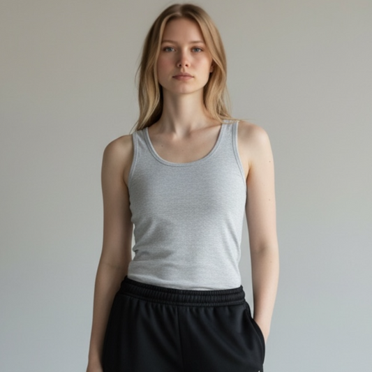 Mesh Waffle Knit Tank Top