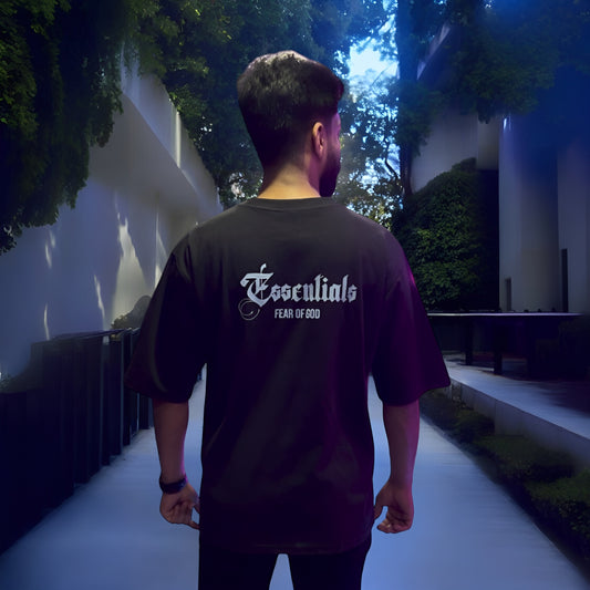 Essentials Black Graphic Tee