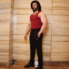 Maroon Cotton Rib Tank 1/1