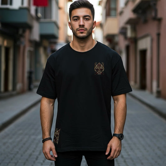 Noir Crest Box-Fit Tee