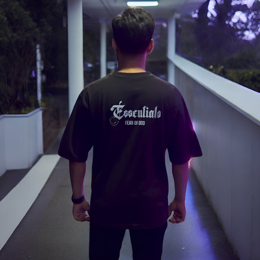 Essentials Black Graphic Tee
