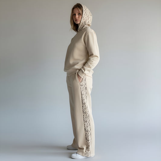 Beige Verge Panel Tracksuit