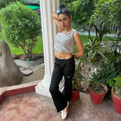 Mesh Waffle Knit Tank Top