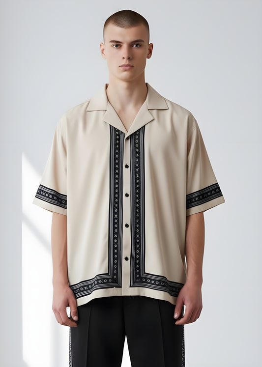Beige Desert Dune Cuban Shirt