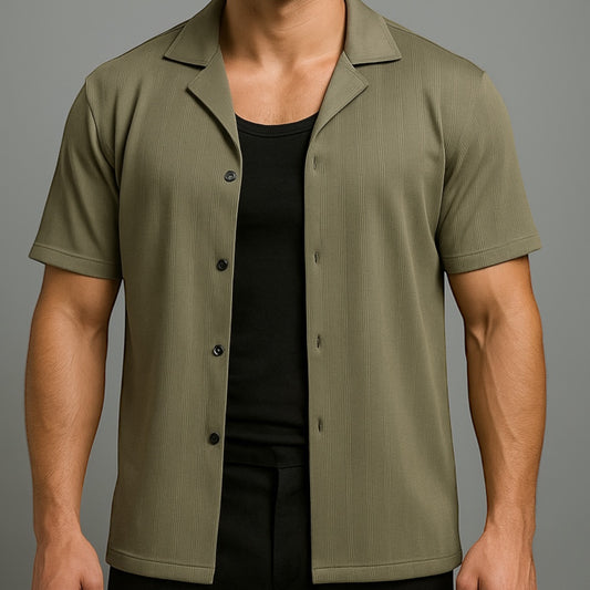 Dewline Textured Safari Shirt