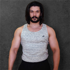 Grey Cotton Rib Tank 1/1