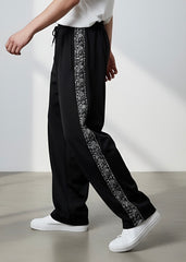 Black Verge Panel Trouser
