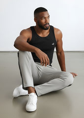 Black Cotton Rib Tank