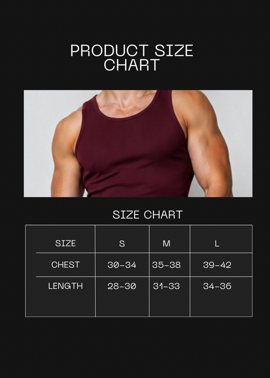 Maroon Cotton Rib Tank Top
