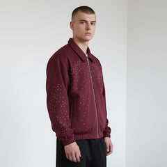 Maroon Stardust Zipper