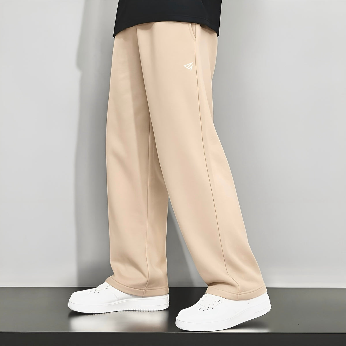 Beige Unisex Ease Fit Trouser