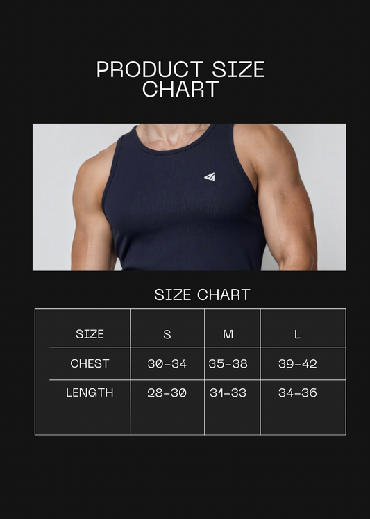 Navy Blue Cotton Rib Tank