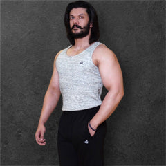 Grey Cotton Rib Tank 1/1