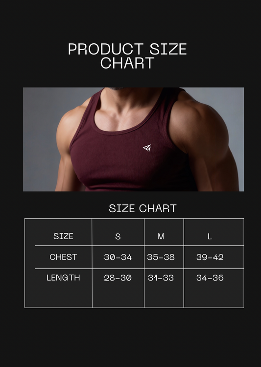 Maroon Cotton Rib Tank Top