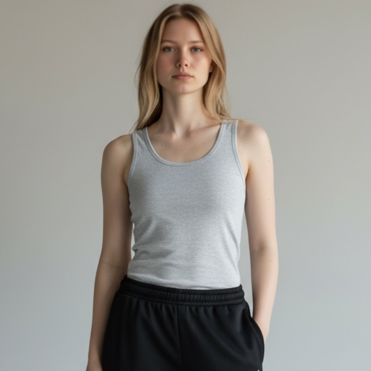 Mesh Waffle Knit Tank Top