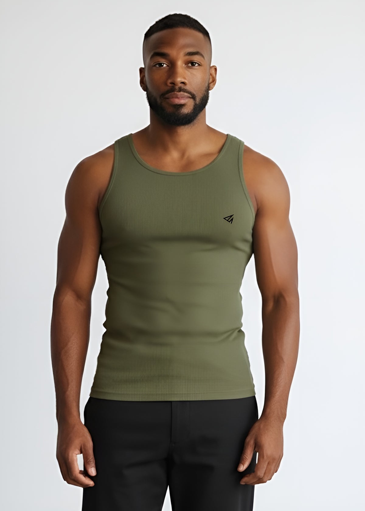 Olive Cotton Rib Tank
