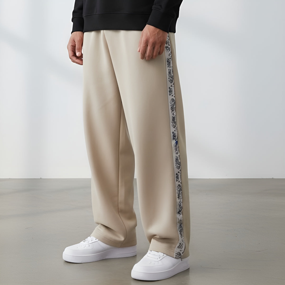 Beige Void Panel Trouser