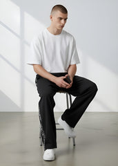 Black Verge Panel Trouser