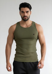 Olive Cotton Rib Tank