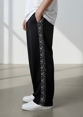 Black Verge Panel Trouser
