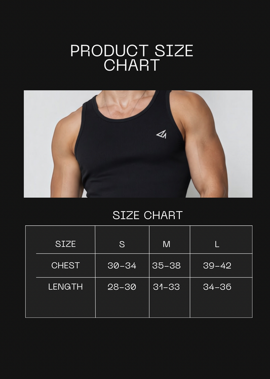 Black Cotton Rib Tank Top