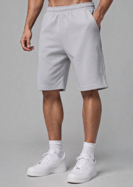 Grey knitted Cotton Shorts