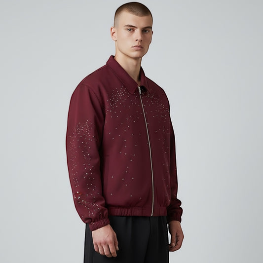 Maroon Stardust Zipper