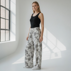 Ash White Acid Wash Trouser