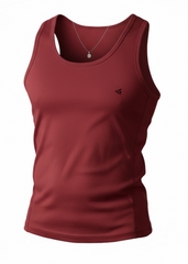 Maroon Cotton Rib Tank