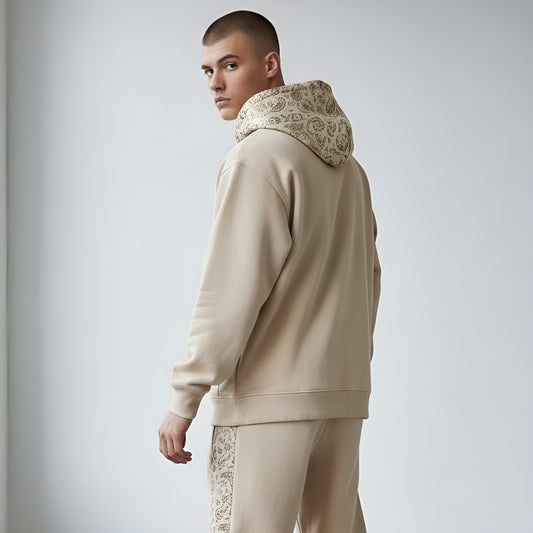 Beige Apex Arc Hoodie