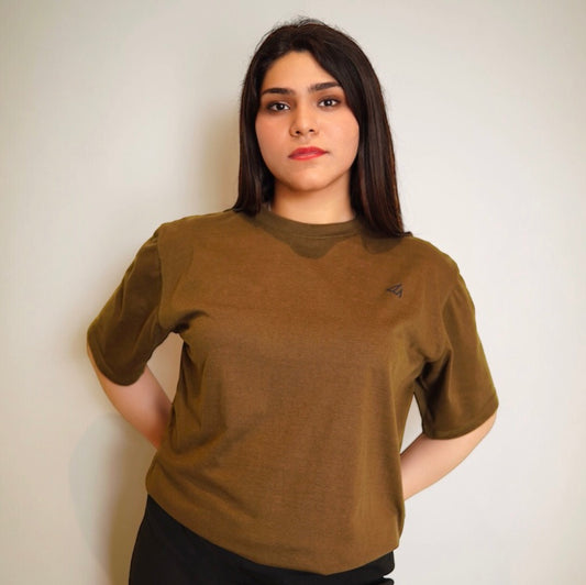 Olive Basic Cotton Tee