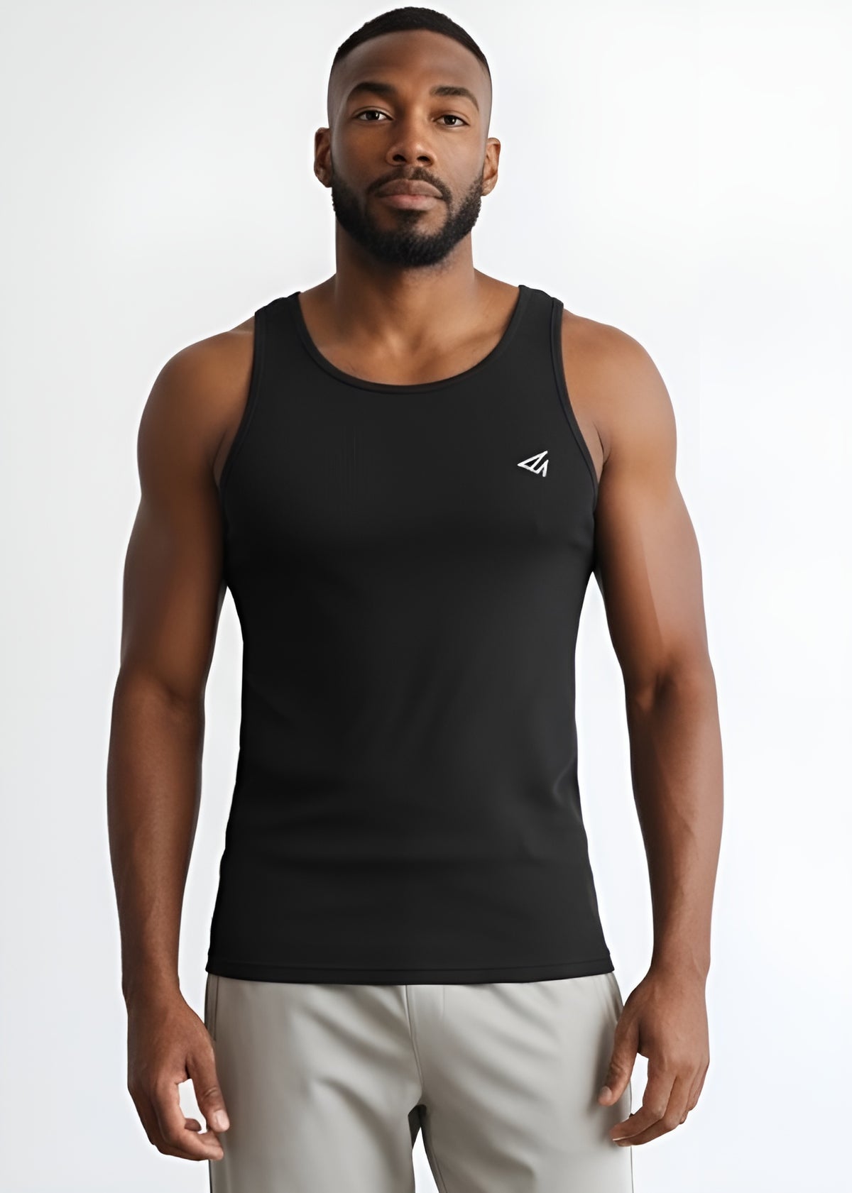 Black Cotton Rib Tank