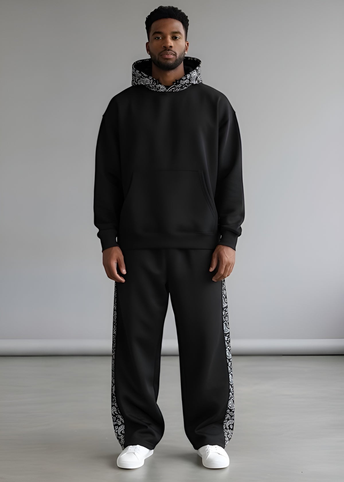 Black Verge Panel Tracksuit