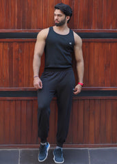Black Cotton Rib Tank