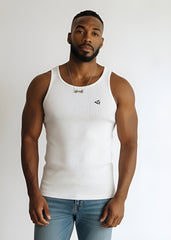 White Cotton Rib Tank