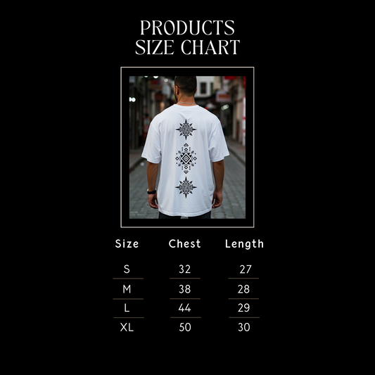 White Aztec Box-Fit Tee