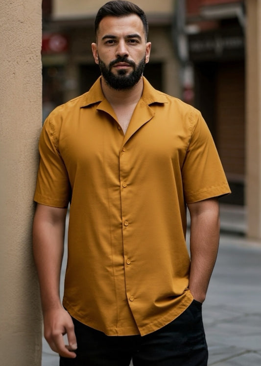 Mustard Drift Cuban Shirt