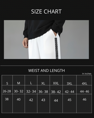 White Tribal Stripe Loose Fit Trouser