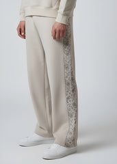 Beige Verge Panel Trouser