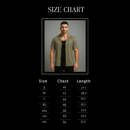Olive Green Textured Safari Shirt