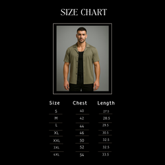 Olive Green Textured Safari Shirt