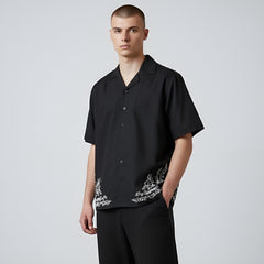 Black Form Embroidered Shirt