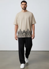 Beige Void Oversized Tee