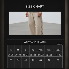 Beige Verge Panel Trouser