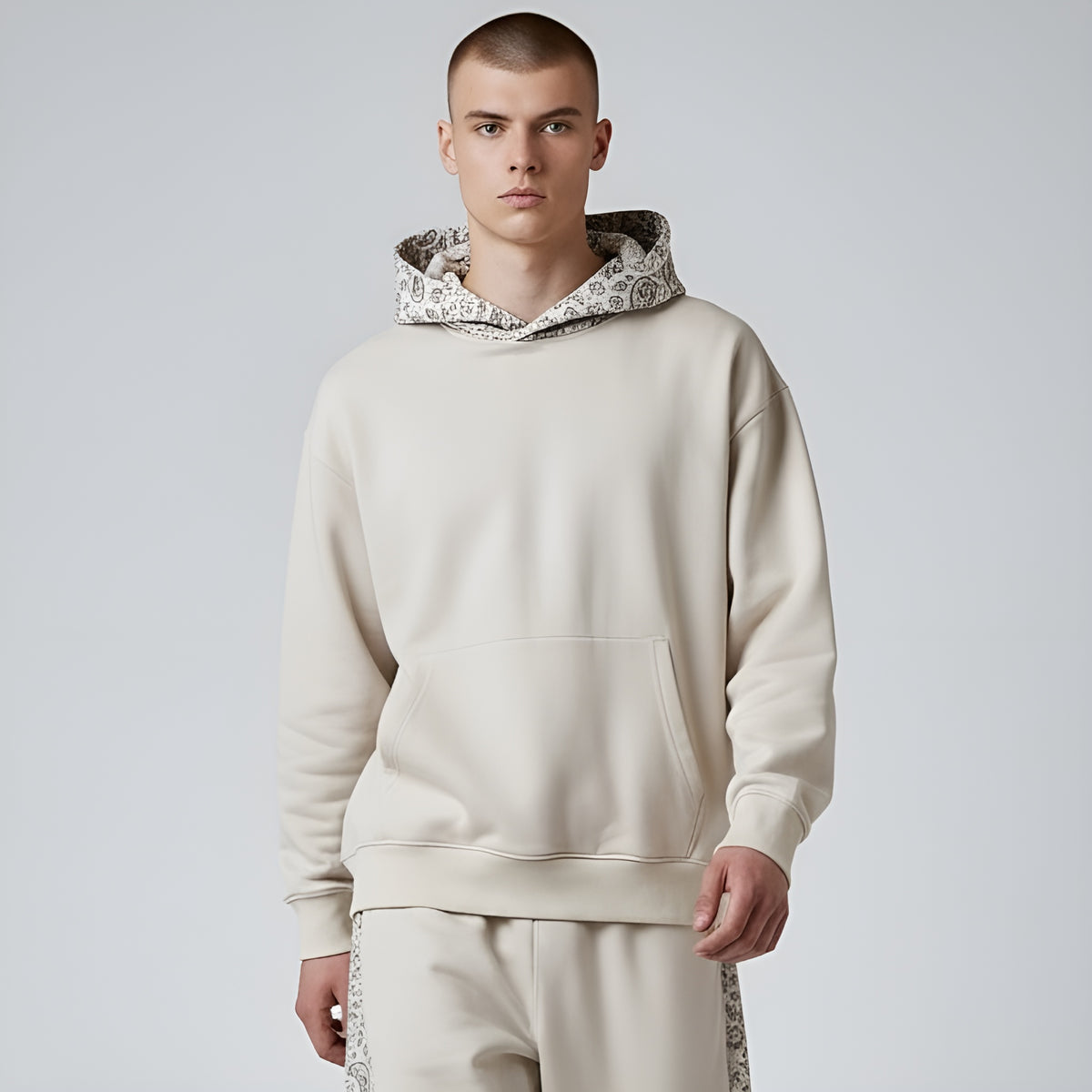 Beige Verge Panel Tracksuit